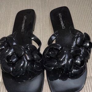 Jeffrey Campbell Black Floral Sandals